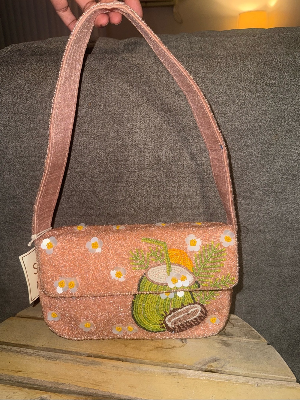 Sol and Mer Coconut Shoulder Bag NWT